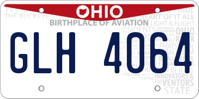 OH license plate GLH4064