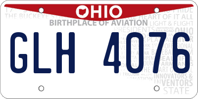OH license plate GLH4076