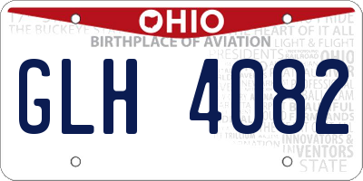 OH license plate GLH4082