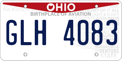 OH license plate GLH4083