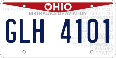 OH license plate GLH4101