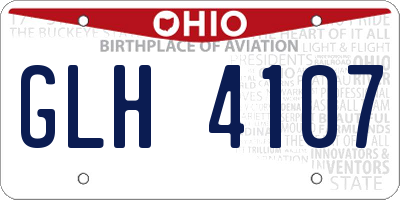 OH license plate GLH4107