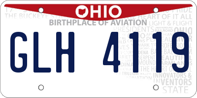 OH license plate GLH4119