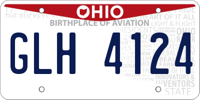 OH license plate GLH4124