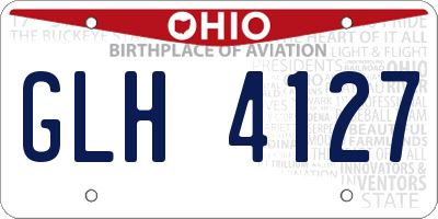 OH license plate GLH4127