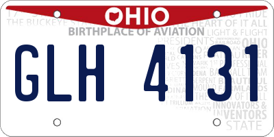 OH license plate GLH4131