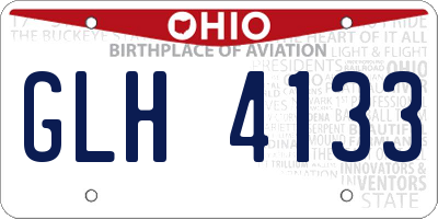 OH license plate GLH4133
