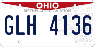 OH license plate GLH4136