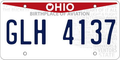 OH license plate GLH4137