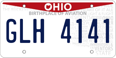 OH license plate GLH4141
