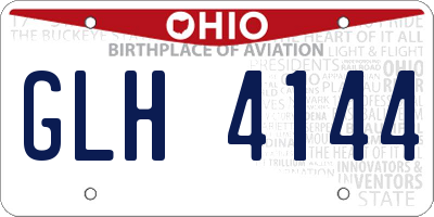 OH license plate GLH4144