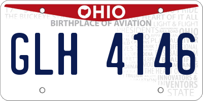 OH license plate GLH4146
