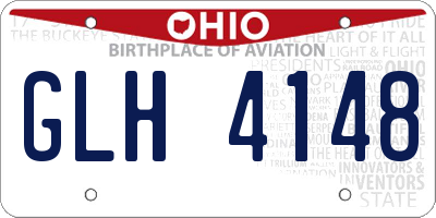 OH license plate GLH4148