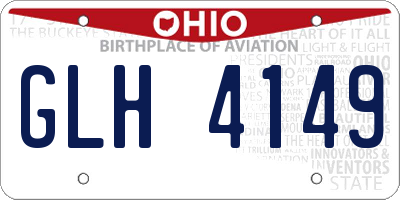 OH license plate GLH4149