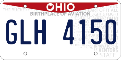 OH license plate GLH4150