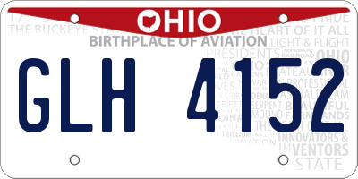 OH license plate GLH4152