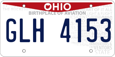 OH license plate GLH4153