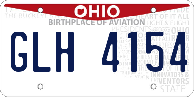 OH license plate GLH4154