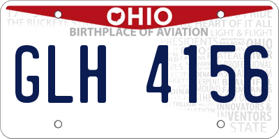 OH license plate GLH4156
