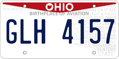 OH license plate GLH4157