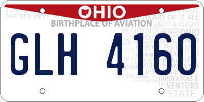 OH license plate GLH4160