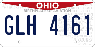 OH license plate GLH4161