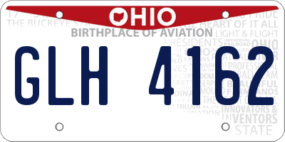 OH license plate GLH4162