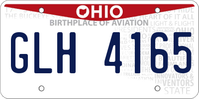 OH license plate GLH4165