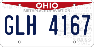 OH license plate GLH4167