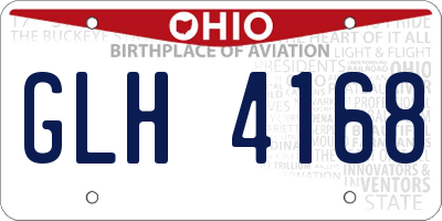 OH license plate GLH4168
