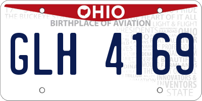 OH license plate GLH4169