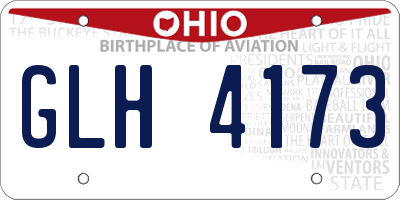 OH license plate GLH4173