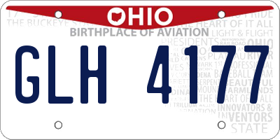 OH license plate GLH4177
