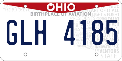 OH license plate GLH4185