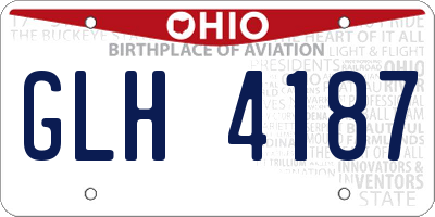 OH license plate GLH4187
