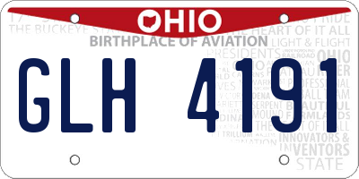 OH license plate GLH4191
