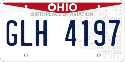 OH license plate GLH4197