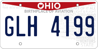 OH license plate GLH4199