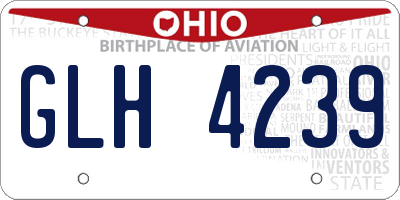 OH license plate GLH4239