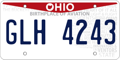 OH license plate GLH4243