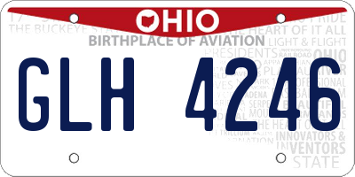 OH license plate GLH4246