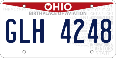 OH license plate GLH4248