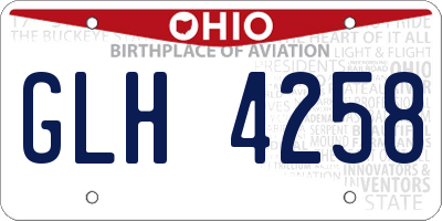 OH license plate GLH4258