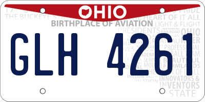 OH license plate GLH4261