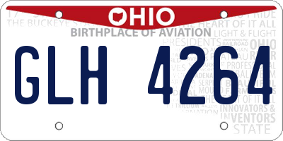 OH license plate GLH4264