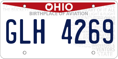 OH license plate GLH4269