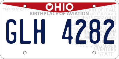 OH license plate GLH4282