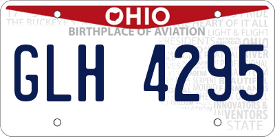 OH license plate GLH4295