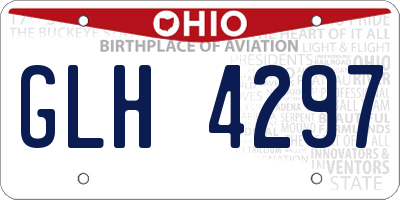 OH license plate GLH4297