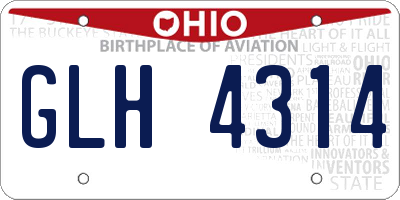 OH license plate GLH4314